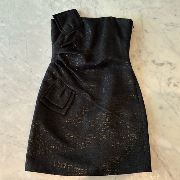 Laundry by Shelli Segal Black Strapless Dress Size 2 - Picture 1 of 8